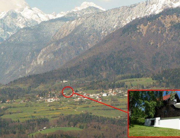 The chalet in a small hamlet in the foothills of the Slovenian Alps.