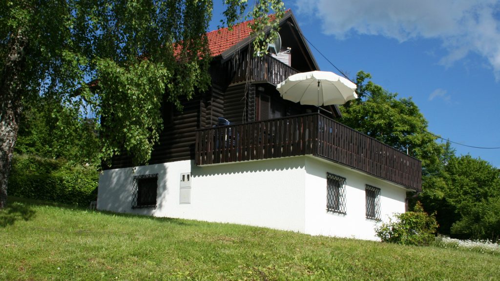 Chalet with large South facing terrace.