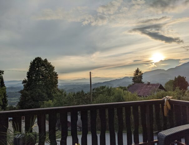 Evening view from the terrace